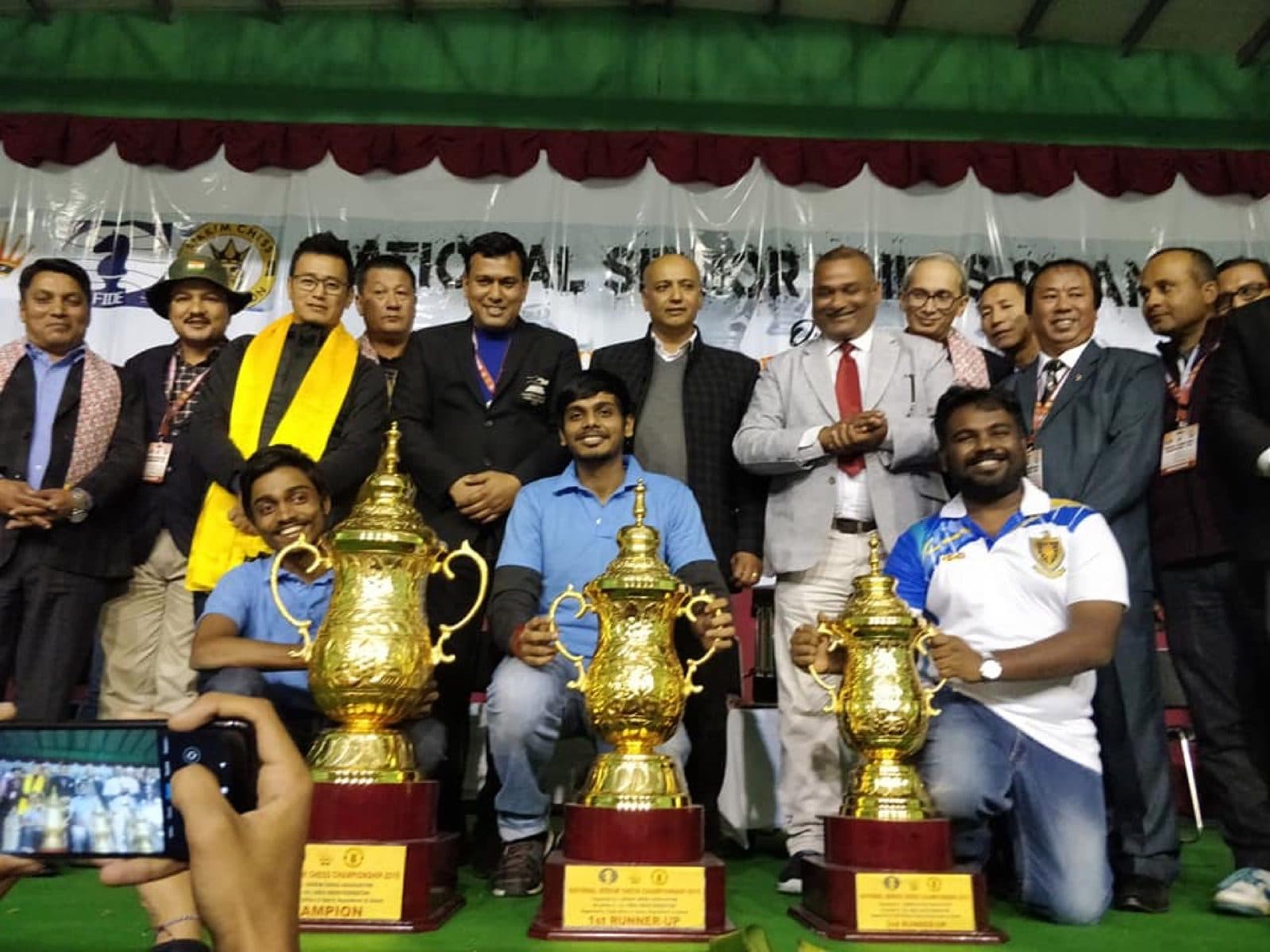 National A 2019 group ceremony with Akash Ganesan