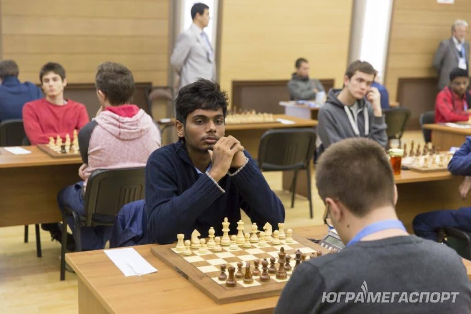 GM Akash Ganesan at the World Juniors in Russia
